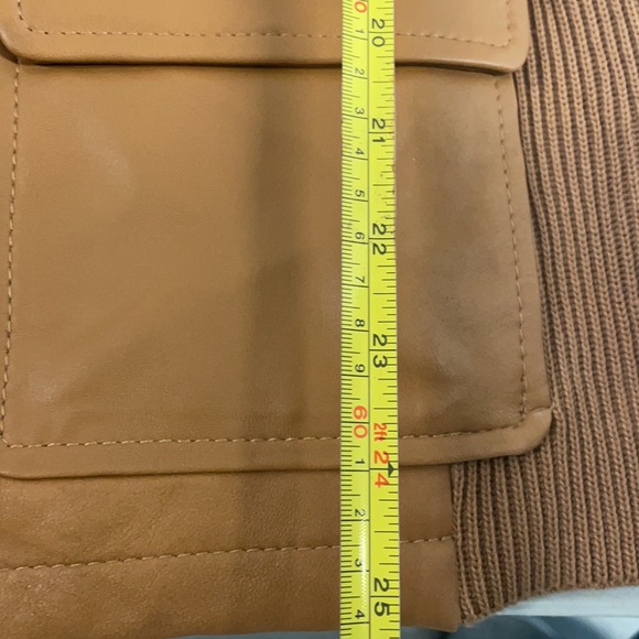 Linea by Louis Dell'Olio Lamb Leather Jacket with Knit Sleeves Size XS - Picture 3 of 4